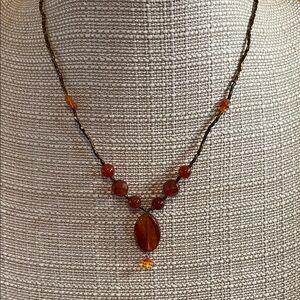 Cousin Claudine Chic Amber Beaded Necklace